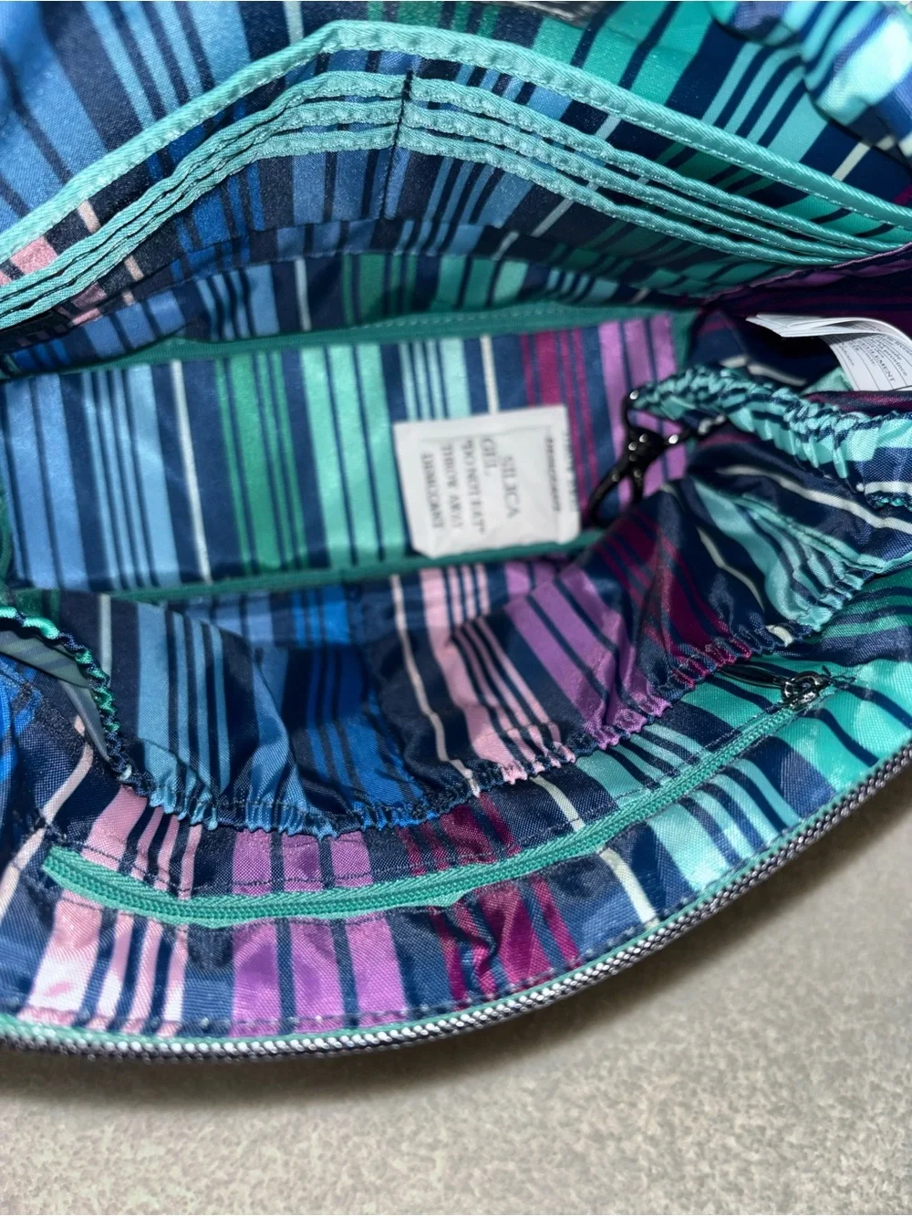 Lug flare surf teal green blue crossbody oversized puller love stripe multi